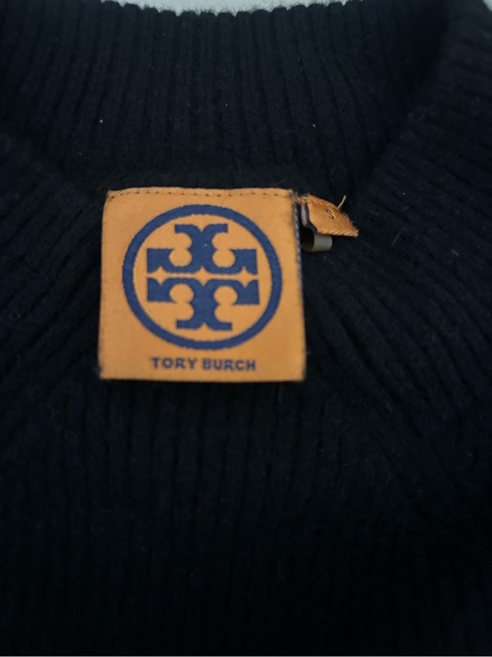 Tory Burch Black Long-Sleeve Peplum Knit Top - Picture 4 of 4